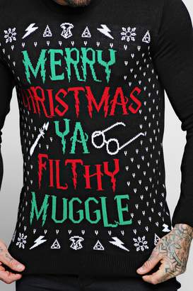 boohoo Merry Christmas Ya Filthy Muggle Jumper