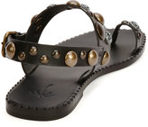 Thumbnail for your product : Tomas Maier Cuoio Studded Leather Sandal, Black