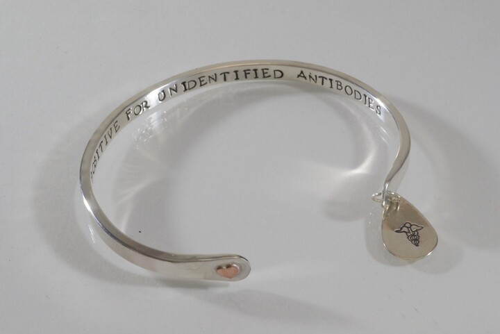 Etsy Medical Alert Reverse Cuff Bracelet Personalized