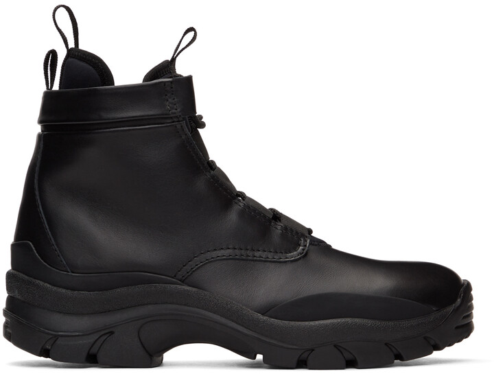 John Elliott Black Speed Lace-Up Boots ShopStyle