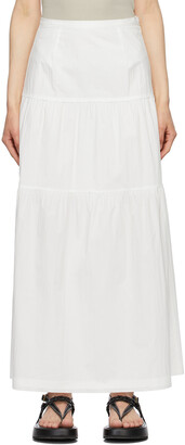 TheOpen Product White Maxi Tiered Skirt