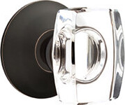 Emtek Dummy Knobset w/ Modern Rosette and Windsor Glass Knob