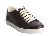 Thumbnail for your product : Gucci Brown Canvas Low-Top Sneakers