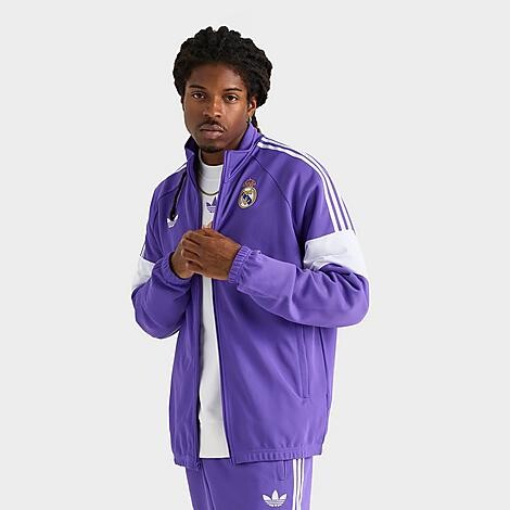 adidas Men's Real Madrid LFSTLR Track Top in Purple Rush | Size: Small