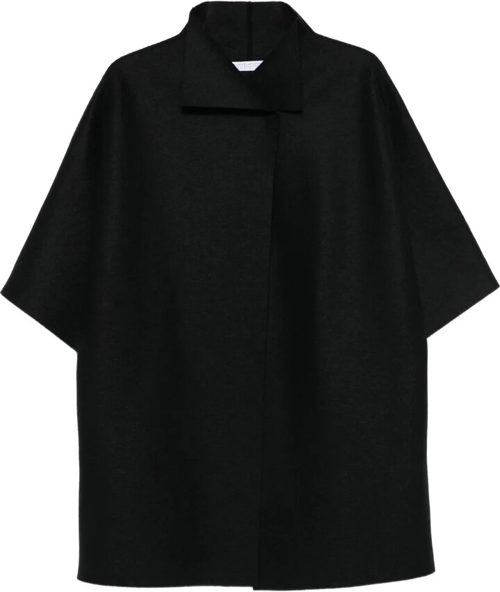 Harris Wharf London Short-Sleeve Collared Coat