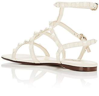 Valentino Garavani Women's Rockstud Leather Multi-Strap Sandals - White