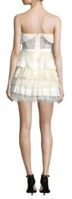 BCBGMAXAZRIA Tiered Ruffle Mini Dress