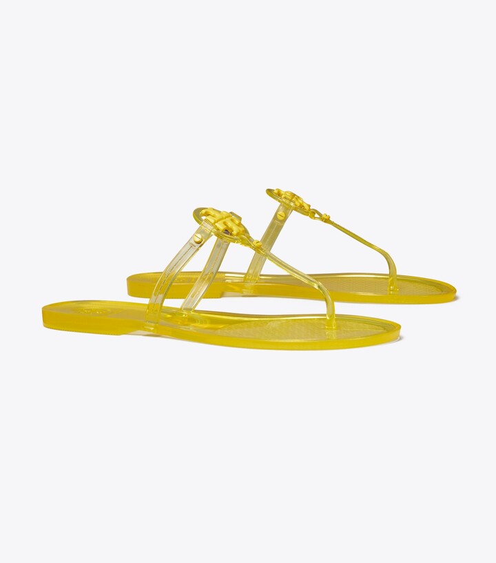 tory burch flip flops yellow