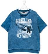 Thumbnail for your product : Diesel Kids Teen eagle logo print T-shirt