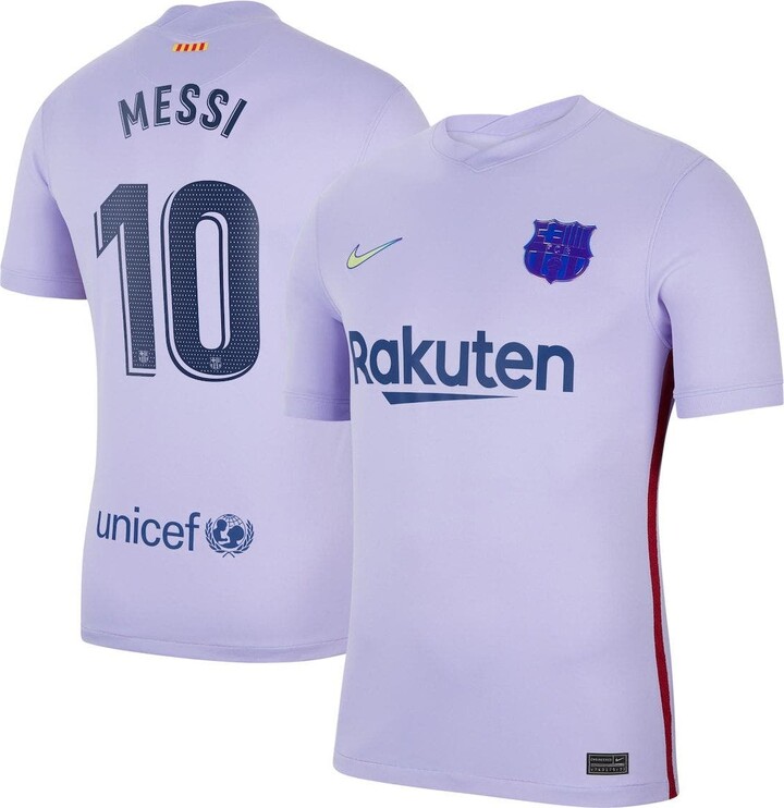 Nike Men's Lionel Messi Purple Barcelona 2021/22 Away Stadium Replica