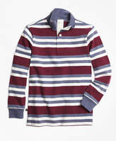 Thumbnail for your product : Brooks Brothers Boys Classic Stripe Mockneck Rugby