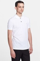 Thumbnail for your product : Lanvin Trim Fit Piqué Polo with Sneaker Embroidery