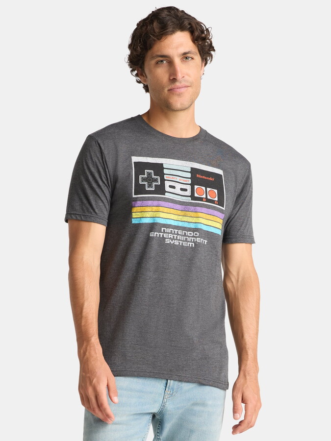 Nintendo Men's & Big Men's Graphic Cotton T-Shirt, Sizes S-3XL