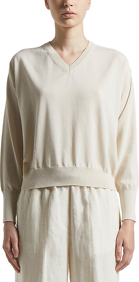 Peserico Knitted V Neck Long Sleeve Sweater