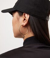 Thumbnail for your product : AllSaints Saint Pendant Large Hoop Earrings