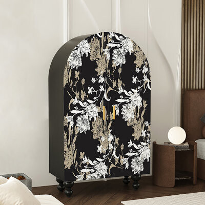 interanest French vintage floral print bedroom wardrobe