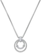 Thumbnail for your product : Macy's Diamond Double Circle Pendant Necklace (1/4 ct. t.w.) in Sterling Silver