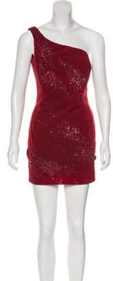 Nina Ricci One-Shoulder Mini Dress w/ Tags Red One-Shoulder Mini Dress w/ Tags