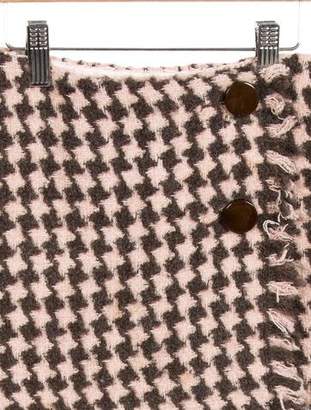 Il Gufo Girls' Wool-Blend Tweed Skirt