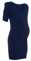 Thumbnail for your product : New Look Maternity Navy Ruched Sleeve Tunic Dress