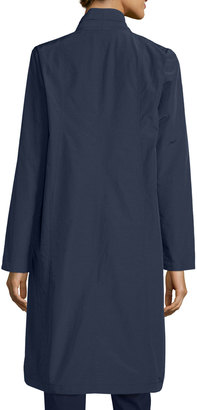 Eileen Fisher Organic-Cotton/Nylon A-line Knee-Length Jacket, Petite