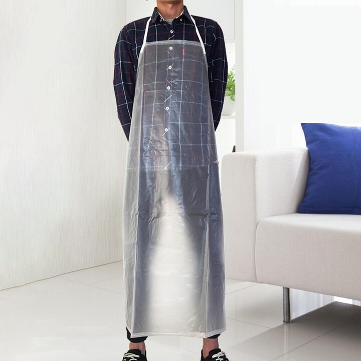 Apron Waterproof Transparent Clear PVC Apron Kitchen Restaurant Housework Accessories For Men Women Delantal Cocina