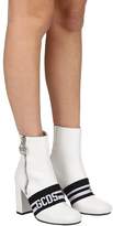 Thumbnail for your product : GCDS 100mm Logo Leather Ankle Boots