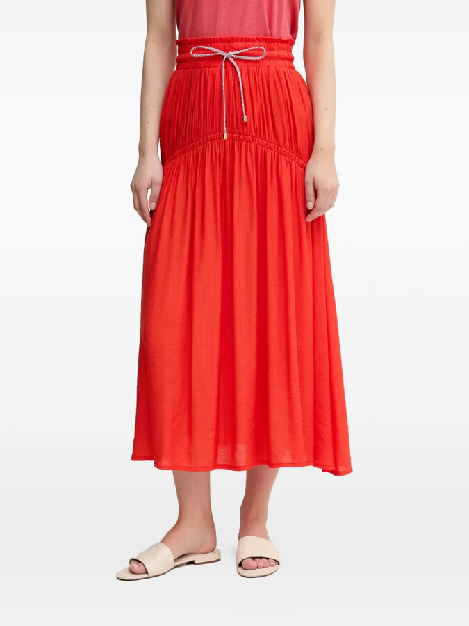 La Petite Francaise Josette drawstring gathered maxi skirt