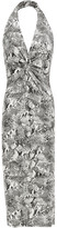 Thumbnail for your product : Enza Costa Twist-front Snake-print Stretch-jersey Halterneck Dress
