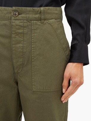 Officine Generale Saskia Patch-pocket Cotton-canvas Trousers - Khaki