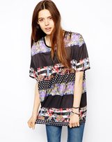 Thumbnail for your product : ASOS Tunic with Pattern Mix