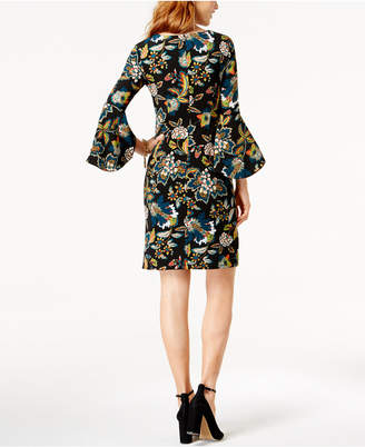 INC International Concepts Anna Sui Loves Bell-Sleeve Sheath Dress, Created for Macy's