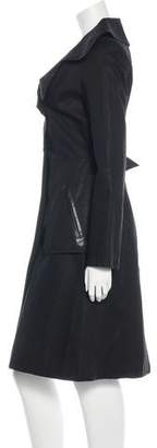 Mackage Leather-Trimmed Long Coat