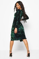 Thumbnail for your product : boohoo Multi Coloured Midi Long Sleeve Dress