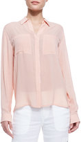 Thumbnail for your product : Vince Long-Sleeve Button-Front Blouse