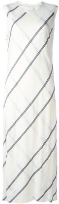 DKNY sleeveless striped dress - women - Cotton/Polyester/Viscose - S