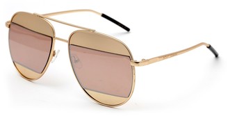 Betsey Johnson Women's Split Lens Aviator Sunglasses
