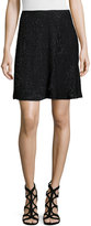 Thumbnail for your product : Halston Embellished A-Line Skirt, Black