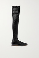 Thumbnail for your product : Bottega Veneta Leather Over-the-knee Boots - Black