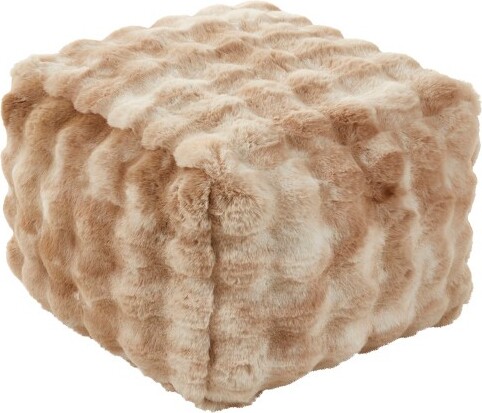 Saro Lifestyle SaroLifestylePlushBubbleFauxFurPouf20\
