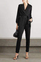Thumbnail for your product : By Malene Birger Editha Draped Wrap-effect Stretch-jersey Jumpsuit - Black