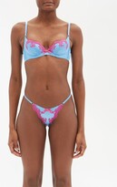 Thumbnail for your product : Agent Provocateur Molly Plunge Lace-trimmed Silk-blend Satin Bra
