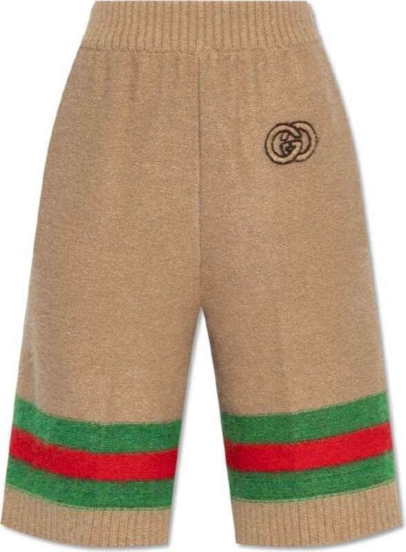 Gucci Knee-Length Striped Knit Shorts