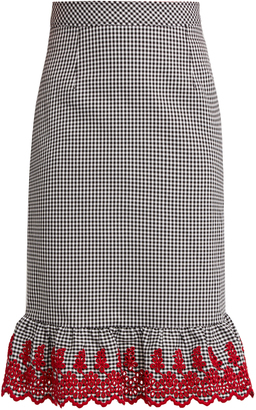 Altuzarra Benson broderie-anglaise cotton-blend skirt