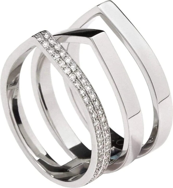 Repossi Antifer Off Width diamond Pave Ring