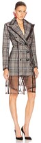 Thumbnail for your product : Y/Project Condom Tuxedo Coat in Gray,Plaid