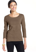 Thumbnail for your product : August Silk Three-Quarter-Sleeve Silk-Blend Sweater