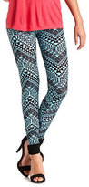 Thumbnail for your product : Charlotte Russe Cotton Aztec Chevron Printed Leggings