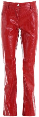 bcbg red leather pants