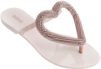 Melissa Shoes Big Heart Chrome Ad Sandals